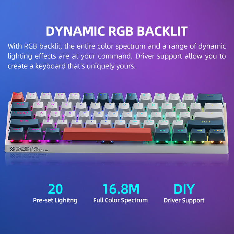 Machenike K500 B61 Wired Mechanical Keyboard Machenike Official Store Machenike k500 b61 wired mechanical keyboard machenike official store
