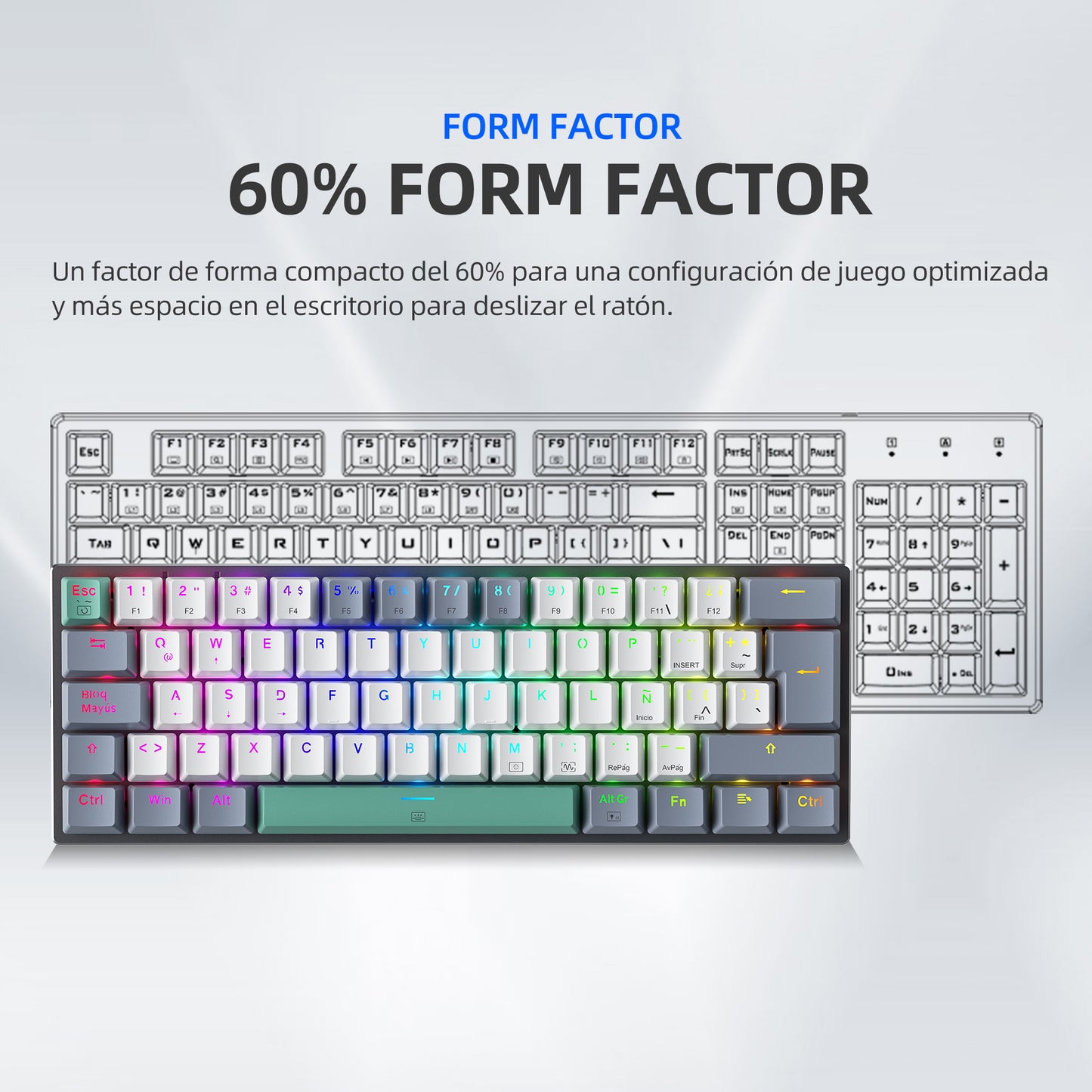 K500-B61 Wired Mechanical Keyboard - ISO Layout