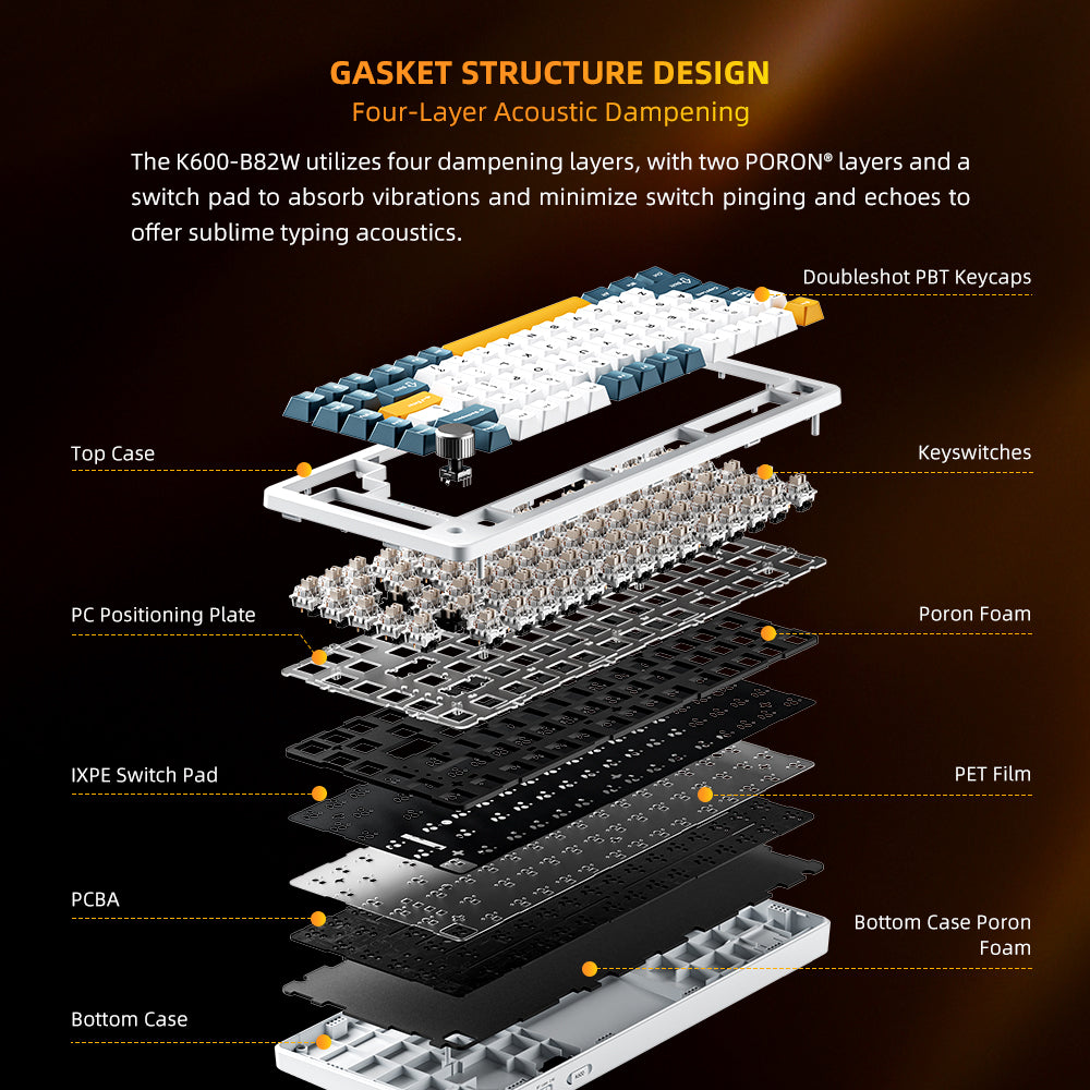 Machenike | K500-B82W Wired Mechanical Keyboard