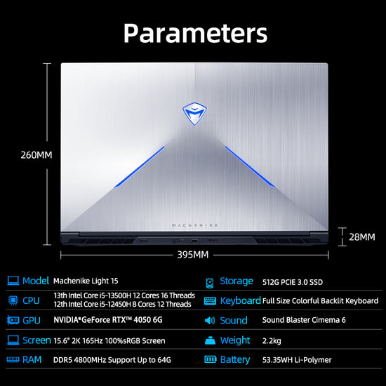 Machenike | Machenike L15 Gen 13 Intel (15.6”) Gaming Laptop ...