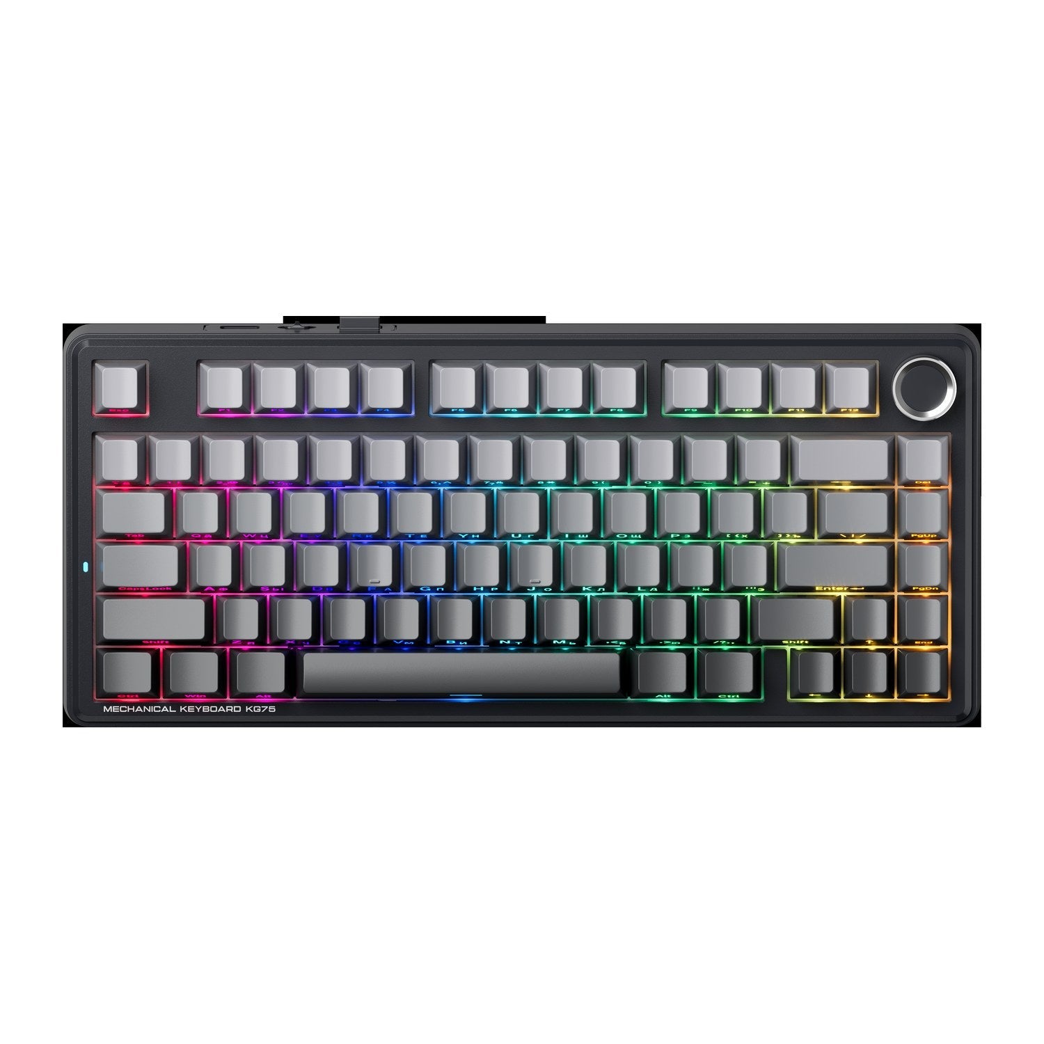 MACHENIKE KG75 Black-Grey mechanical keyboard front view