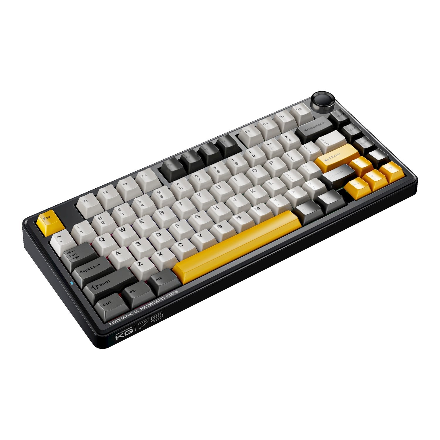 MACHENIKE KG75 mechanical keyboard left angle view