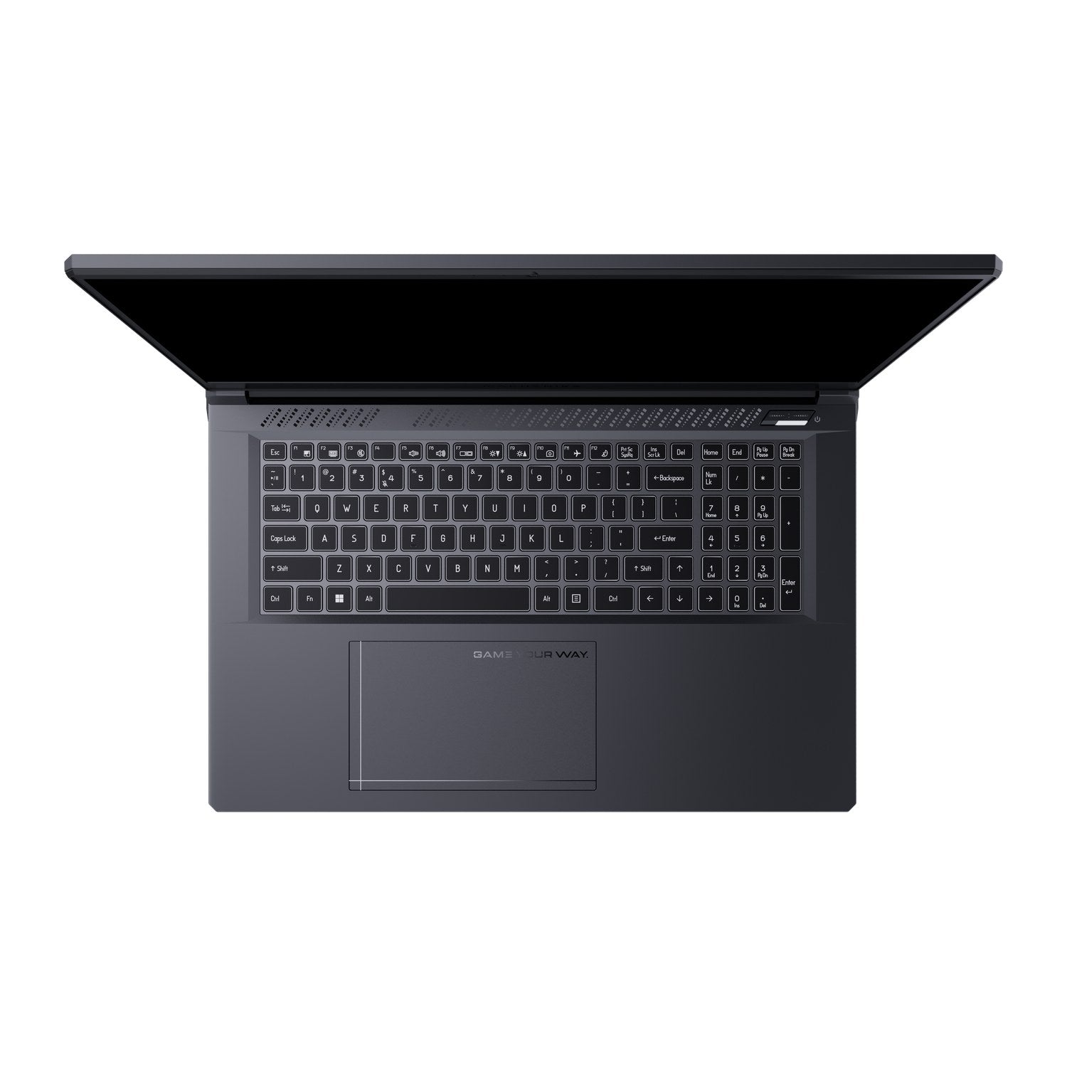 MACHENIKE L17 gaming laptop keyboard and display view