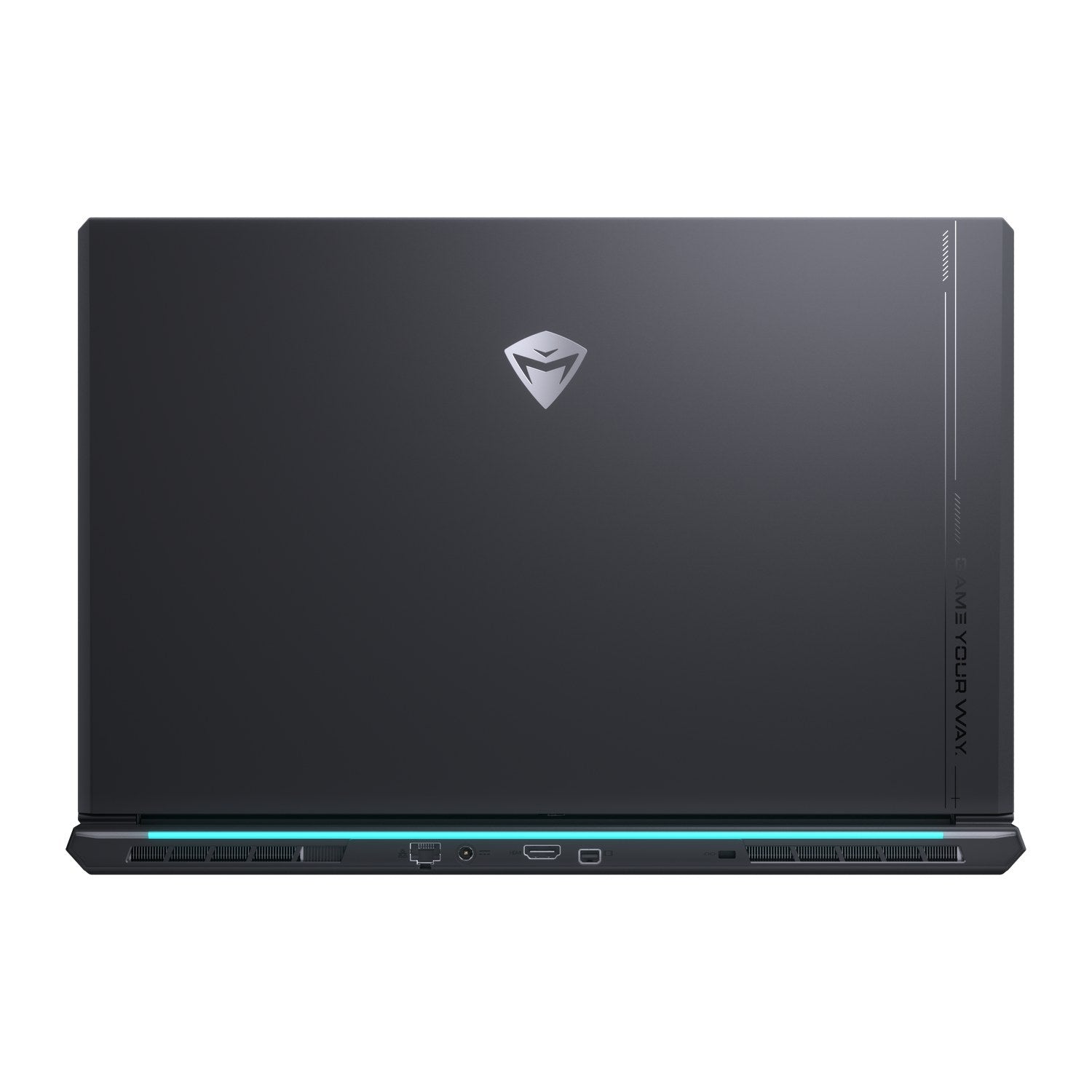 MACHENIKE L17 gaming laptop rear ports and RGB lighting view