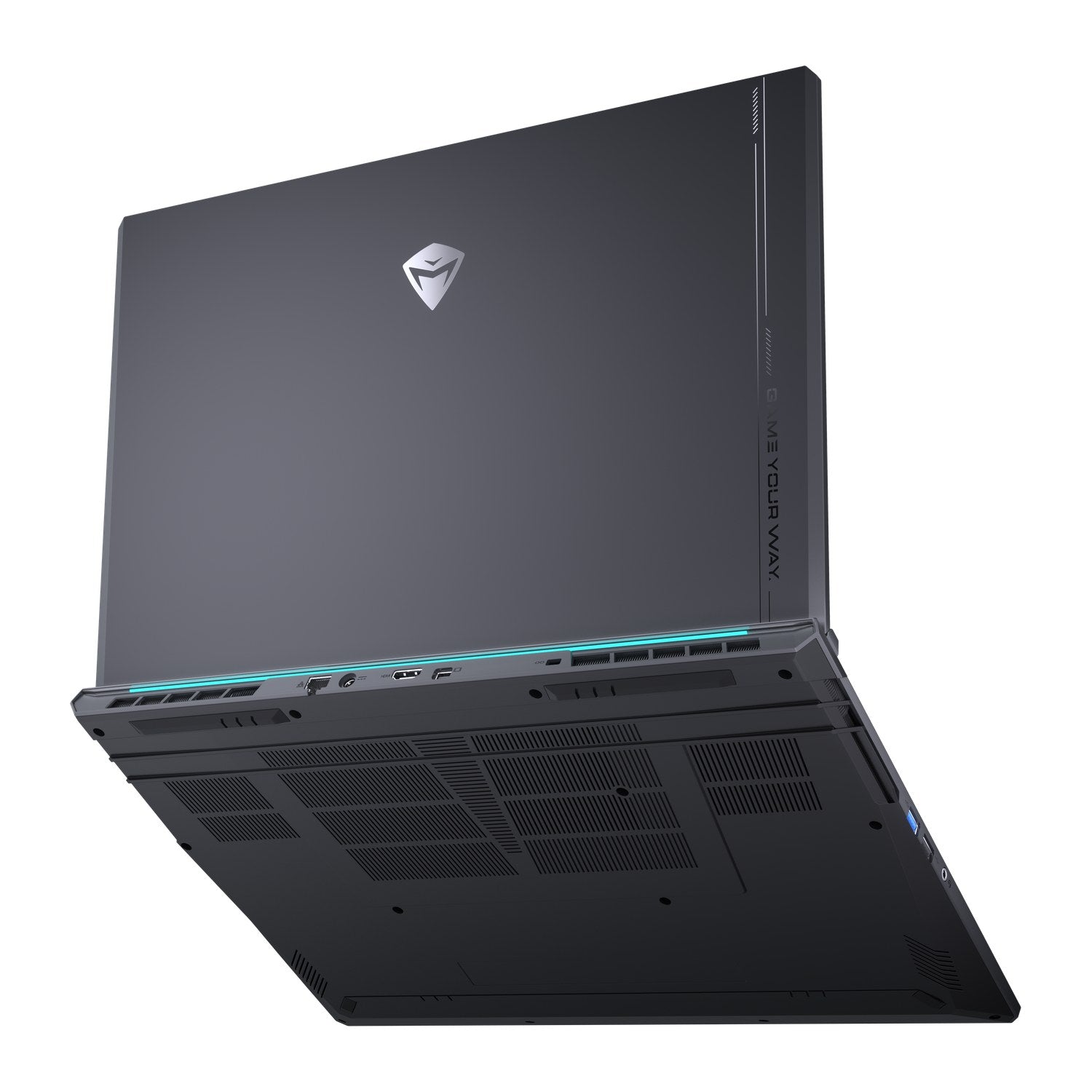 MACHENIKE L17 gaming laptop underside and cooling vents view