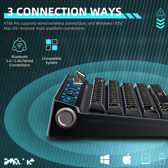 Machenike | KT68 Pro Smart Screen Mechanical Keyboard – Machenike ...