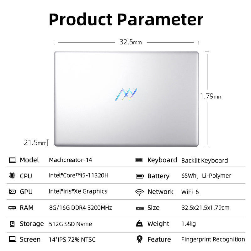 Machcreator-14 Gen 11 Intel (14”) Laptop – Machenike Official Store