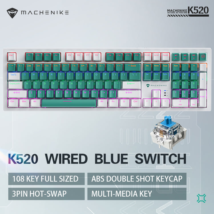 Machenike K520 Wired Mechanical Keyboard Machenike Official Store